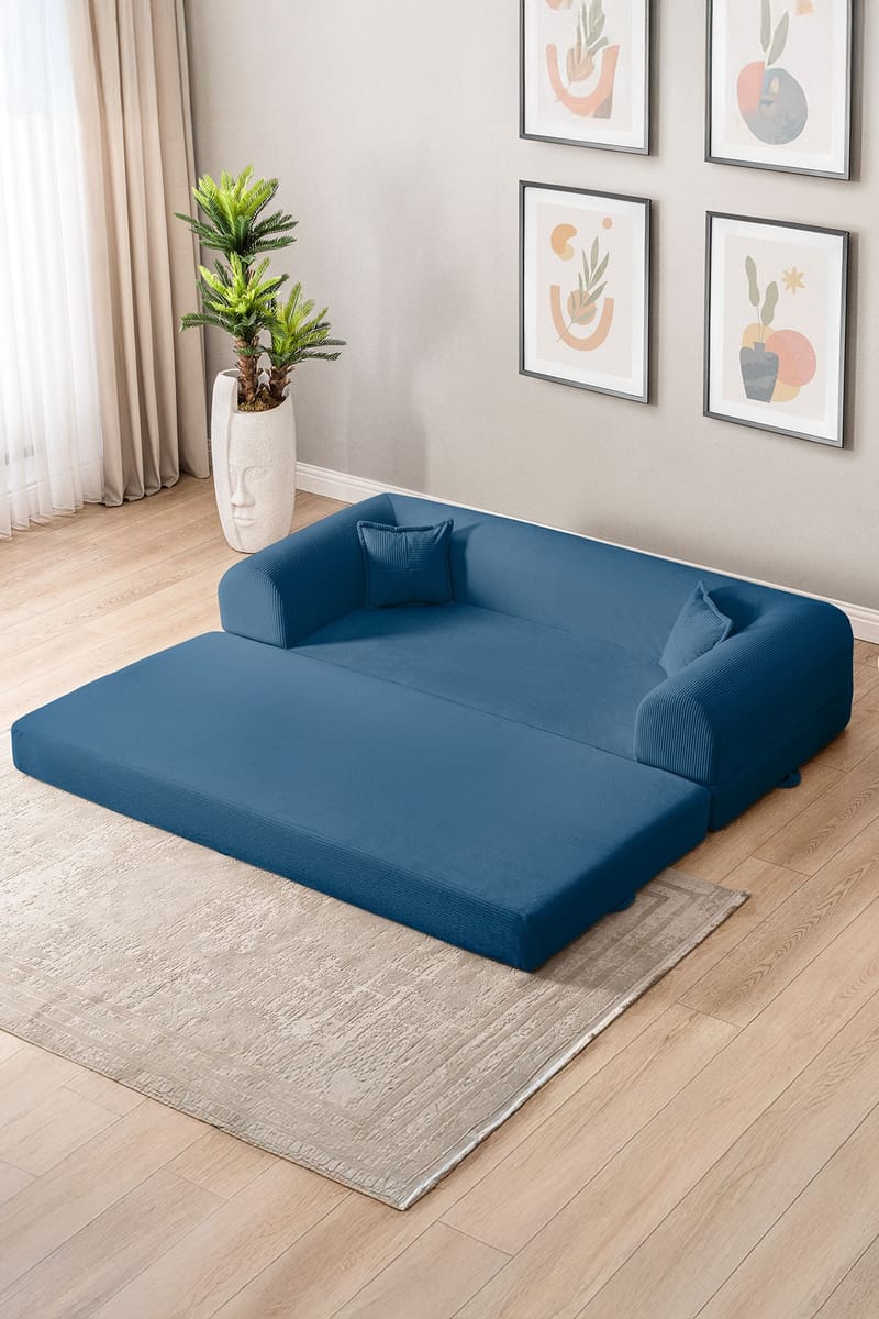 3-istuttava vuodesohva Atelier Del Sofa Legom Eco (190 x 90 x 25 cm) Sininen - Huonekalut - Sohva - Vuodesohva - 3 istuttava vuodesohva