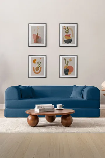 3-istuttava vuodesohva Atelier Del Sofa Legom Eco (190 x 90 x 25 cm) Sininen - Huonekalut - Sohva - Vuodesohva - 3 istuttava vuodesohva
