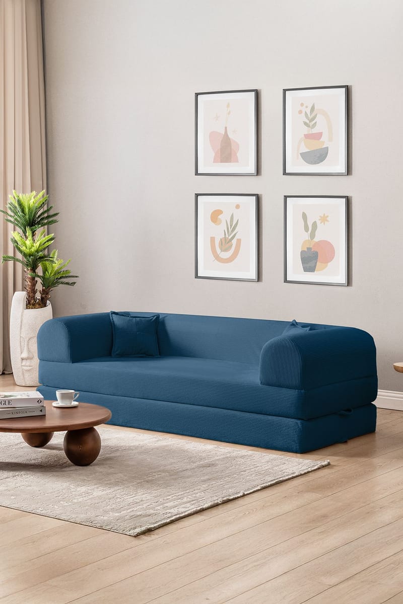 3-istuttava vuodesohva Atelier Del Sofa Legom Eco (190 x 90 x 25 cm) Sininen - Huonekalut - Sohva - Vuodesohva - 3 istuttava vuodesohva