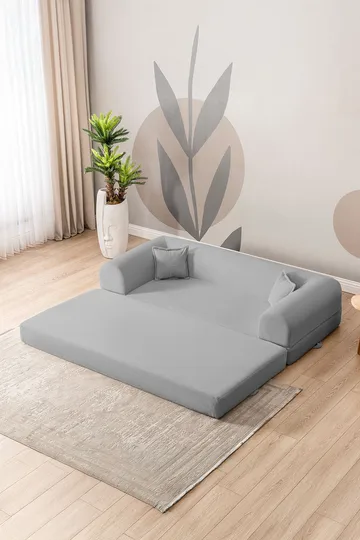 3-istuttava vuodesohva Atelier Del Sofa Legom Eco (190 x 90 x 25 cm) Vaaleanharmaa - Huonekalut - Sohva - Vuodesohva - 3 istuttava vuodesohva