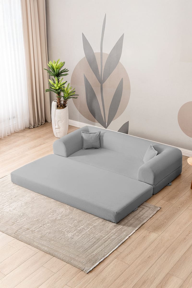 3-istuttava vuodesohva Atelier Del Sofa Legom Eco (190 x 90 x 25 cm) Vaaleanharmaa - Huonekalut - Sohva - Vuodesohva - 3 istuttava vuodesohva