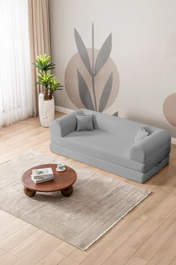 3-istuttava vuodesohva Atelier Del Sofa Legom Eco (190 x 90 x 25 cm) Vaaleanharmaa - Huonekalut - Sohva - Vuodesohva - 3 istuttava vuodesohva