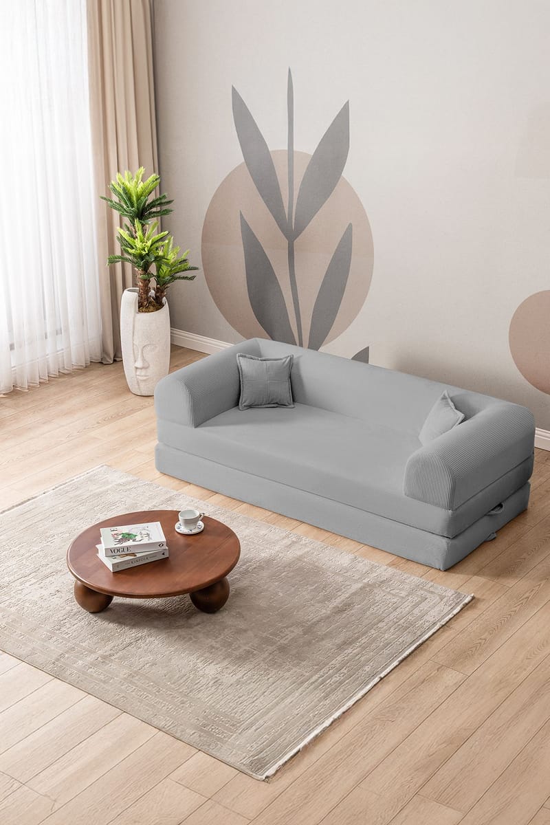 3-istuttava vuodesohva Atelier Del Sofa Legom Eco (190 x 90 x 25 cm) Vaaleanharmaa - Huonekalut - Sohva - Vuodesohva - 3 istuttava vuodesohva