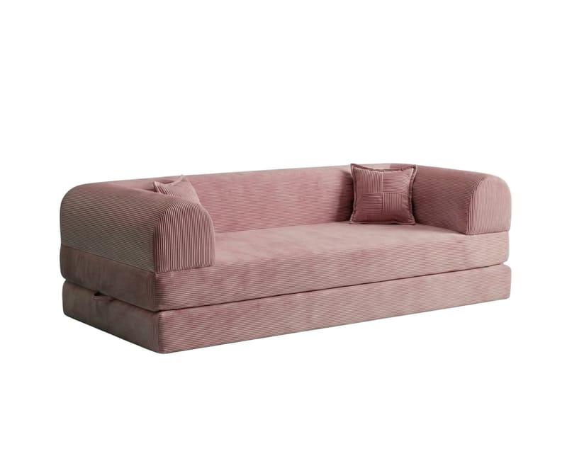 3-istuttava vuodesohva Atelier Del Sofa Legom Eco (190 x 90 x 25 cm) Vaaleanpunainen - Huonekalut - Sohva - Vuodesohva - 3 istuttava vuodesohva