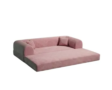 3-istuttava vuodesohva Atelier Del Sofa Legom Eco (190 x 90 x 25 cm) Vaaleanpunainen - Huonekalut - Sohva - Vuodesohva - 3 istuttava vuodesohva