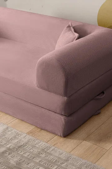 3-istuttava vuodesohva Atelier Del Sofa Legom Eco (190 x 90 x 25 cm) Vaaleanpunainen - Huonekalut - Sohva - Vuodesohva - 3 istuttava vuodesohva