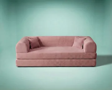 3-istuttava vuodesohva Atelier Del Sofa Legom Eco (190 x 90 x 25 cm) Vaaleanpunainen - Huonekalut - Sohva - Vuodesohva - 3 istuttava vuodesohva