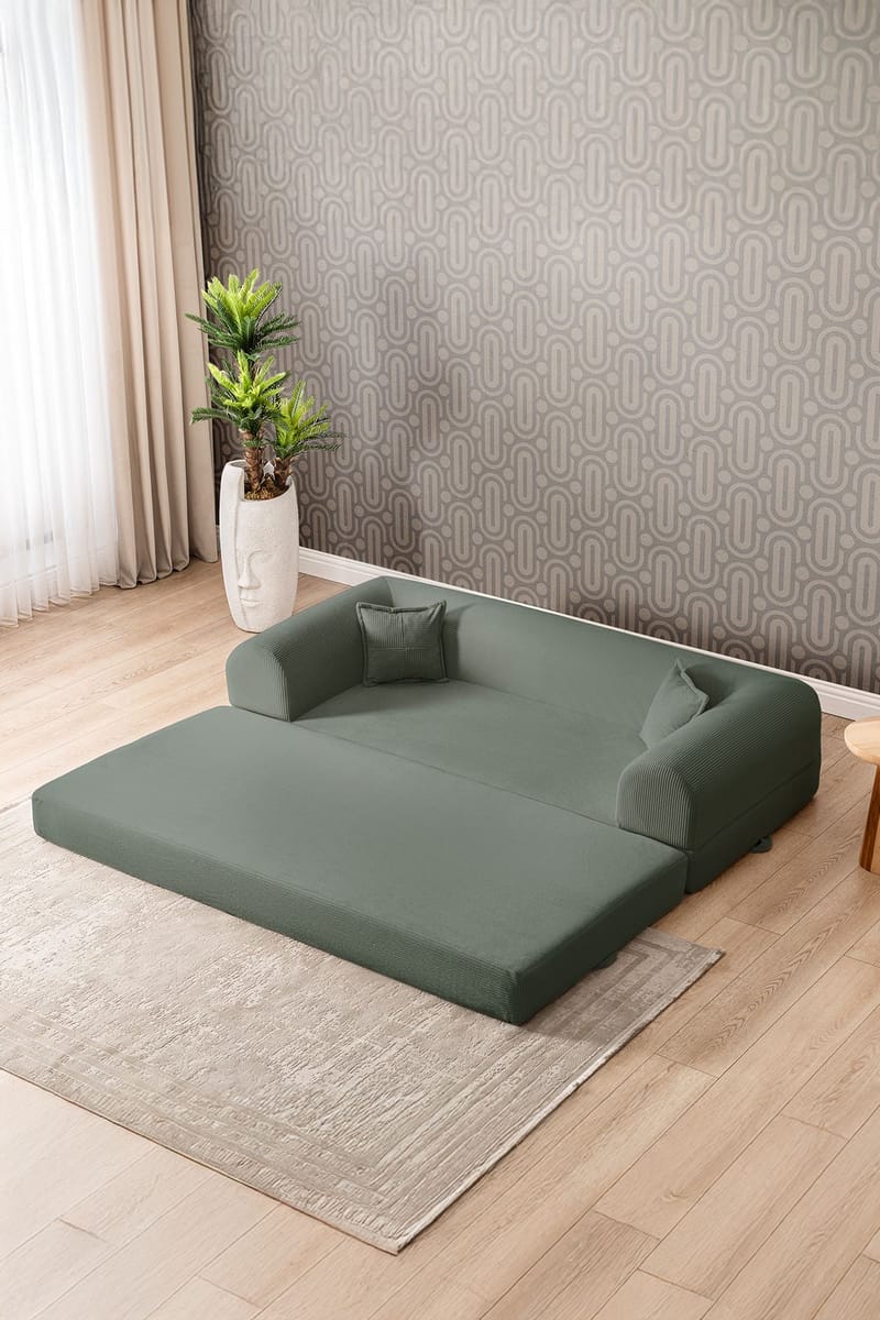 3-istuttava vuodesohva Atelier Del Sofa Legom Eco (190 x 90 x 25 cm) Vihreä - Huonekalut - Sohva - Vuodesohva - 3 istuttava vuodesohva