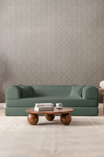 3-istuttava vuodesohva Atelier Del Sofa Legom Eco (190 x 90 x 25 cm) Vihreä - Huonekalut - Sohva - Vuodesohva - 3 istuttava vuodesohva