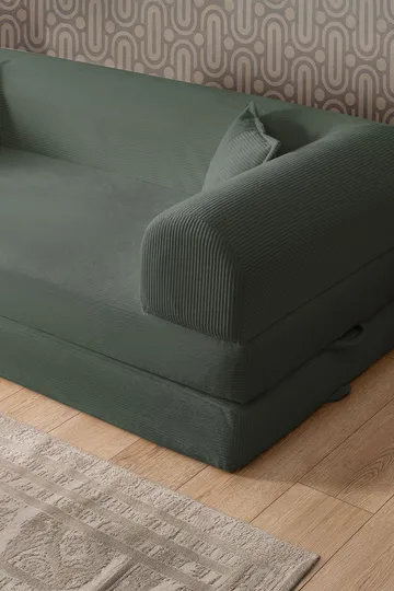 3-istuttava vuodesohva Atelier Del Sofa Legom Eco (190 x 90 x 25 cm) Vihreä - Huonekalut - Sohva - Vuodesohva - 3 istuttava vuodesohva