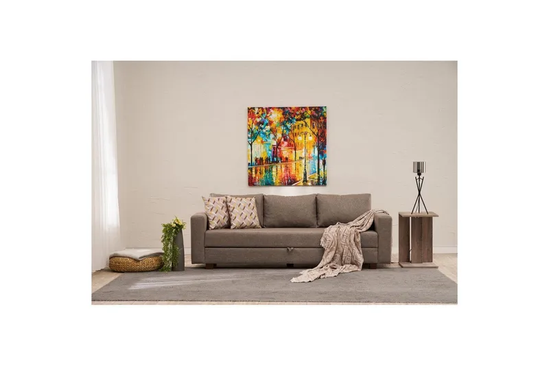 3-istuttava vuodesohva Iroulport Arzilla Ruskea - Ruskea - Huonekalut - Sohva - Vuodesohva - 3 istuttava vuodesohva