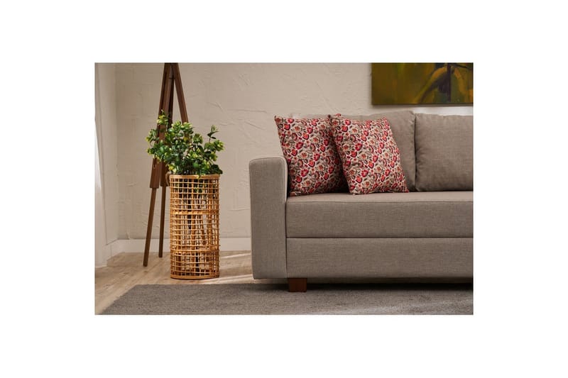 3-istuttava vuodesohva Iroulport Beige - Beige - Huonekalut - Sohva - Vuodesohva - 3 istuttava vuodesohva