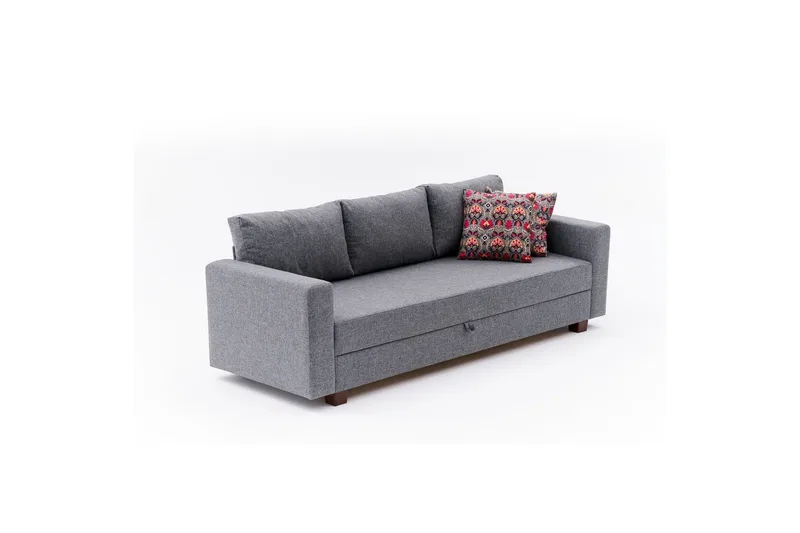 3-istuttava vuodesohva Iroulport Harmaa, Harmaa