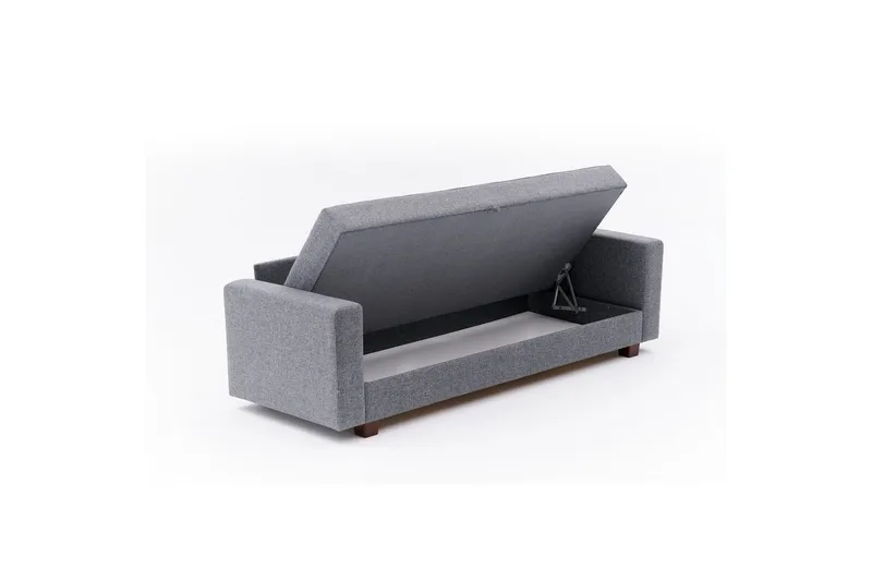 3-istuttava vuodesohva Iroulport Harmaa - Harmaa - Huonekalut - Sohva - Vuodesohva - 3 istuttava vuodesohva