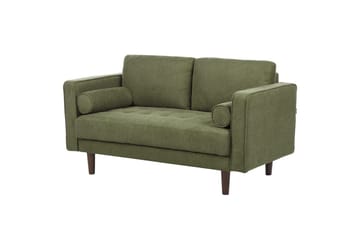 3-sits Soffgrupp Beliani Nurmo Beige/mörkt trä Green, Dark colored wood - Huonekalut - Sohva - Sohvaryhmä