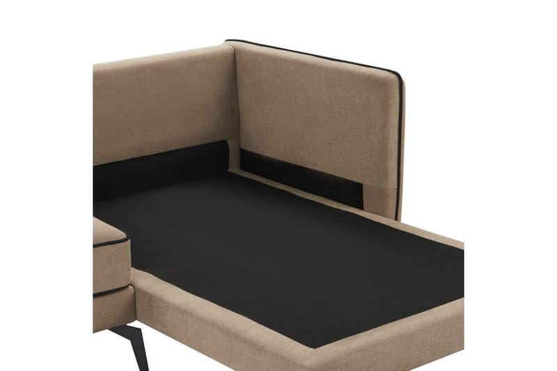 3-sitssoffa Beliani Altan Brun, Svart, Högervänd Beige Right-faced - Beige - Huonekalut - Sohva - Divaanisohva - 3 istuttava sohva divaanilla