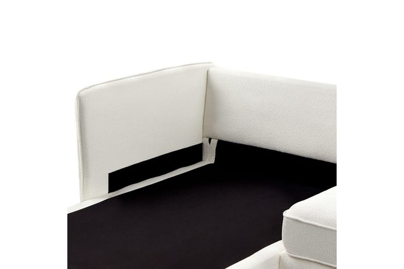 3-sitssoffa Beliani Altan Brun, Svart, Högervänd NO_BRAND White||Black Left-faced - Huonekalut - Sohva - Divaanisohva - 3 istuttava sohva divaanilla