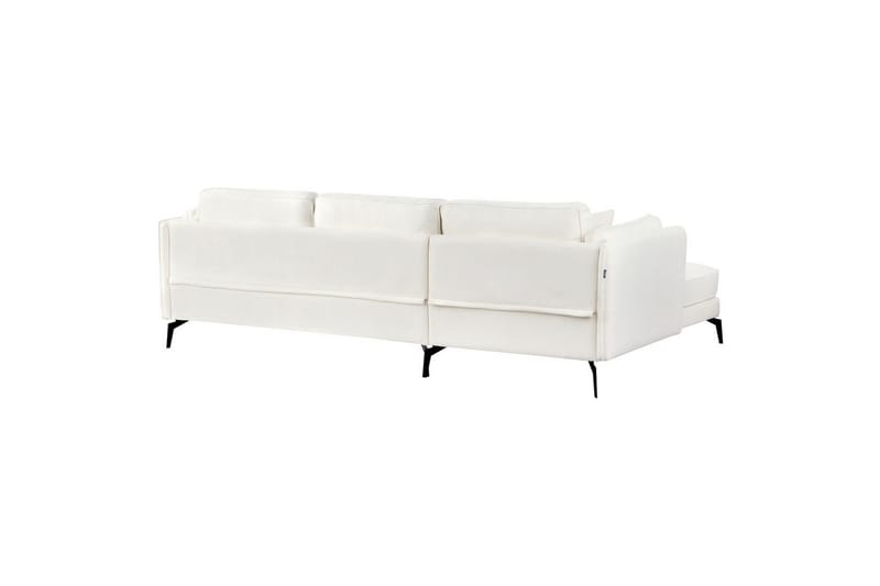 3-sitssoffa Beliani Altan Brun, Svart, Högervänd NO_BRAND White||Black Left-faced - Huonekalut - Sohva - Divaanisohva - 3 istuttava sohva divaanilla