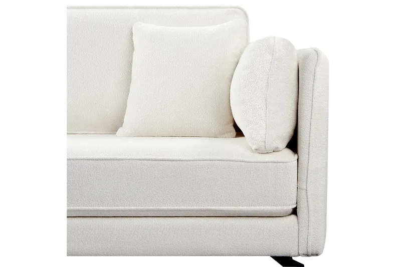 3-sitssoffa Beliani Altan Brun, Svart, Högervänd NO_BRAND White||Black Left-faced - Huonekalut - Sohva - Divaanisohva - 3 istuttava sohva divaanilla