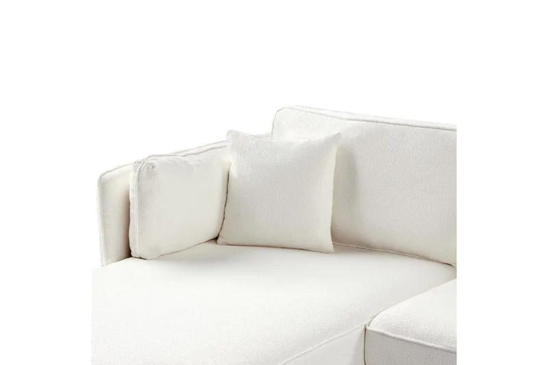 3-sitssoffa Beliani Altan Brun, Svart, Högervänd NO_BRAND White||Black Left-faced - Huonekalut - Sohva - Divaanisohva - 3 istuttava sohva divaanilla