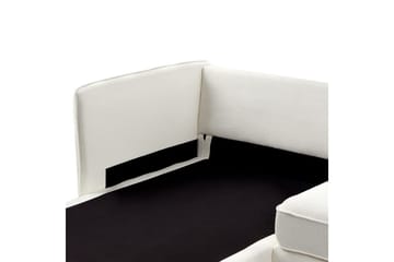 3-sitssoffa Beliani Altan Brun, Svart, Högervänd White||Black Left-faced - Huonekalut - Sohva - Divaanisohva - 3 istuttava sohva divaanilla