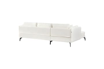 3-sitssoffa Beliani Altan Brun, Svart, Högervänd White||Black Left-faced - Huonekalut - Sohva - Divaanisohva - 3 istuttava sohva divaanilla