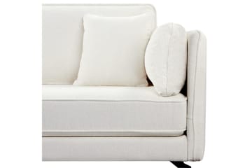 3-sitssoffa Beliani Altan Brun, Svart, Högervänd White||Black Left-faced - Huonekalut - Sohva - Divaanisohva - 3 istuttava sohva divaanilla