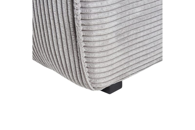 3-sitssoffa Beliani Dolva Grå, svart, Vänstervänd Grey - Harmaa - Huonekalut - Sohva - Divaanisohva - 3 istuttava sohva divaanilla