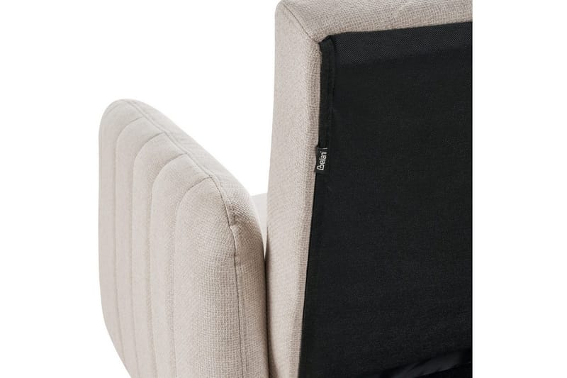 3-sitssoffa Beliani Senja Beige, mörkt trä, guld Beige||Dark colored wood||GOLD - Huonekalut - Sohva - Vuodesohva - 3 istuttava vuodesohva