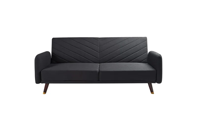 3-sitssoffa Beliani Senja Beige, mörkt trä, guld Black||Dark colored wood||GOLD, undefined