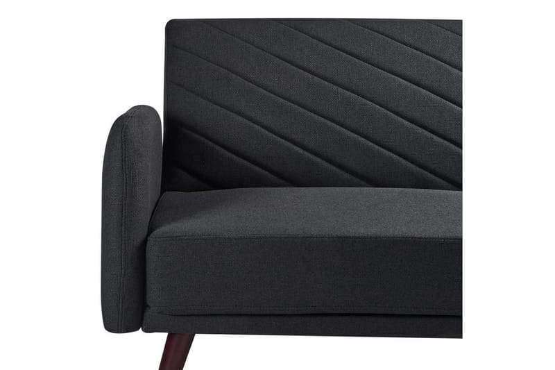 3-sitssoffa Beliani Senja Beige, mörkt trä, guld Black||Dark colored wood||GOLD - Huonekalut - Sohva - Vuodesohva - 3 istuttava vuodesohva