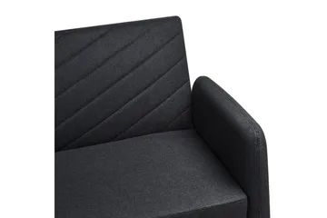 3-sitssoffa Beliani Senja Beige, mörkt trä, guld Black||Dark colored wood||GOLD - Huonekalut - Sohva - Vuodesohva - 3 istuttava vuodesohva