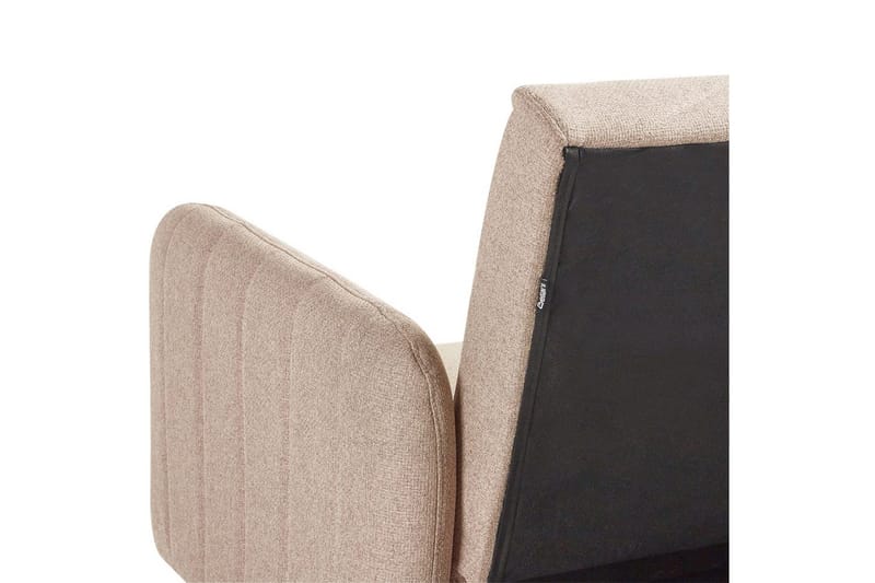 3-sitssoffa Beliani Senja Beige, mörkt trä, guld NO_BRAND Beige - Beige - Huonekalut - Sohva - Vuodesohva - 3 istuttava vuodesohva