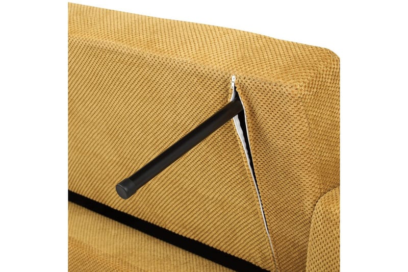 3-sitssoffa Beliani Vehkoo Grönt, ljust trä GOLD||Light colored wood - Huonekalut - Sohva - Vuodesohva - 3 istuttava vuodesohva