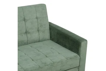 3-sitssoffa Beliani Vehkoo Grönt, ljust trä Green||Light colored wood - Huonekalut - Sohva - Vuodesohva - 3 istuttava vuodesohva