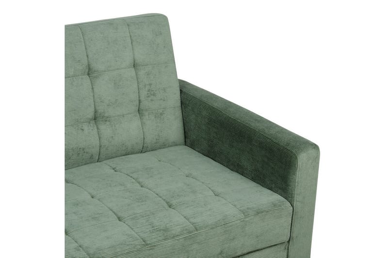 3-sitssoffa Beliani Vehkoo Grönt, ljust trä Green||Light colored wood - Huonekalut - Sohva - Vuodesohva - 3 istuttava vuodesohva