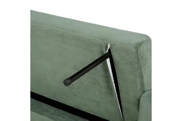 3-sitssoffa Beliani Vehkoo Grönt, ljust trä Green||Light colored wood - Huonekalut - Sohva - Vuodesohva - 3 istuttava vuodesohva