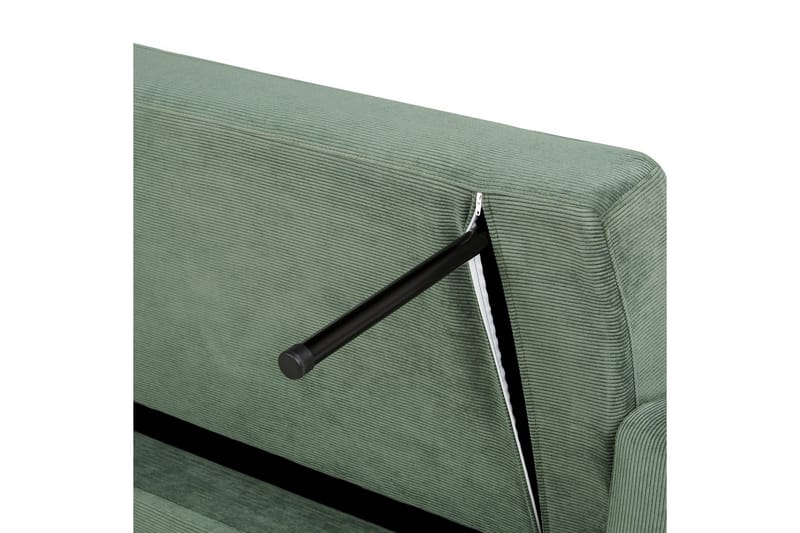 3-sitssoffa Beliani Vehkoo Grönt, ljust trä Green||Light colored wood - Huonekalut - Sohva - Vuodesohva - 3 istuttava vuodesohva