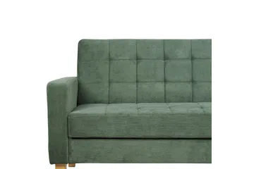 3-sitssoffa Beliani Vehkoo Grönt, ljust trä Green||Light colored wood - Huonekalut - Sohva - Vuodesohva - 3 istuttava vuodesohva