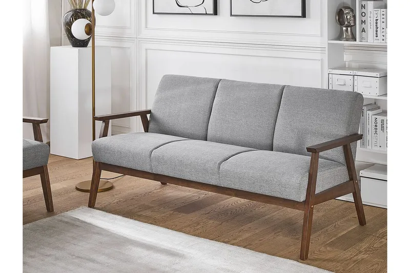 3:n ist Sohva Atterup - Harmaa - Huonekalut - Sohva - 3:n istuttava sohva