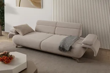 3-istuttava sohva Atelier Del Sofa Bonjo Silver (246 x 81 x 97 cm) Beige - Beige - Huonekalut - Sohva - 3:n istuttava sohva