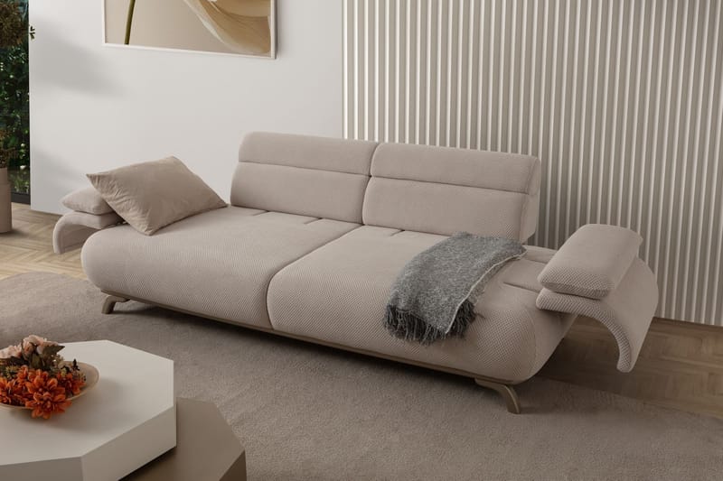 3-istuttava sohva Atelier Del Sofa Bonjo Silver (246 x 81 x 97 cm) Beige - Beige - Huonekalut - Sohva - 3:n istuttava sohva