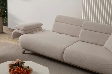 3-istuttava sohva Atelier Del Sofa Bonjo Silver (246 x 81 x 97 cm) Beige - Beige - Huonekalut - Sohva - 3:n istuttava sohva