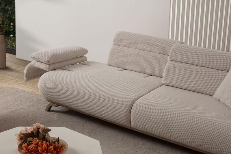 3-istuttava sohva Atelier Del Sofa Bonjo Silver (246 x 81 x 97 cm) Beige - Beige - Huonekalut - Sohva - 3:n istuttava sohva