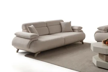 3-istuttava sohva Atelier Del Sofa Bonjo Silver (246 x 81 x 97 cm) Beige - Beige - Huonekalut - Sohva - 3:n istuttava sohva
