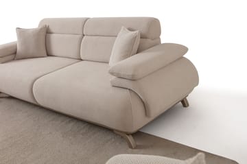3-istuttava sohva Atelier Del Sofa Bonjo Silver (246 x 81 x 97 cm) Beige - Beige - Huonekalut - Sohva - 3:n istuttava sohva