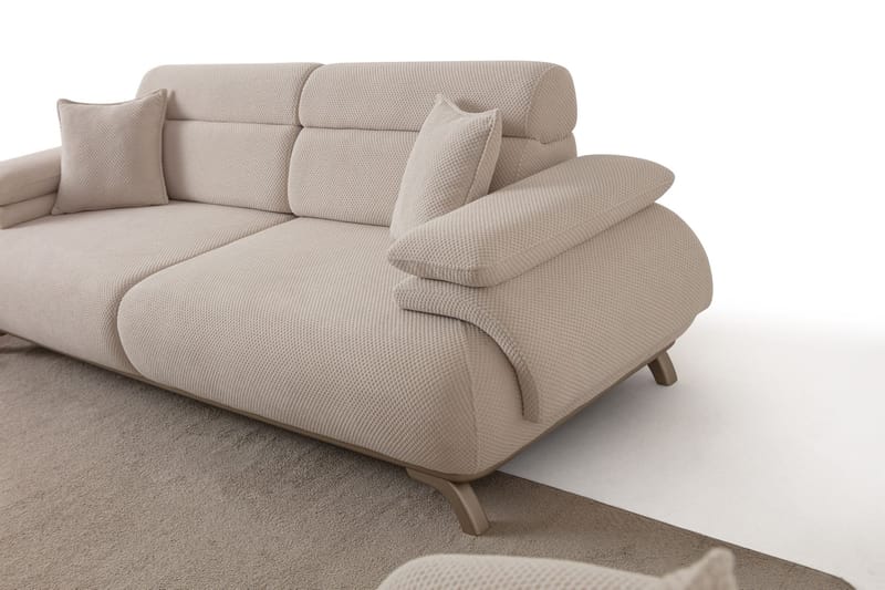 3-istuttava sohva Atelier Del Sofa Bonjo Silver (246 x 81 x 97 cm) Beige - Beige - Huonekalut - Sohva - 3:n istuttava sohva
