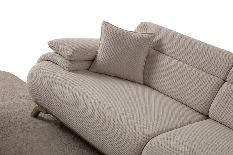 3-istuttava sohva Atelier Del Sofa Bonjo Silver (246 x 81 x 97 cm) Beige - Beige - Huonekalut - Sohva - 3:n istuttava sohva