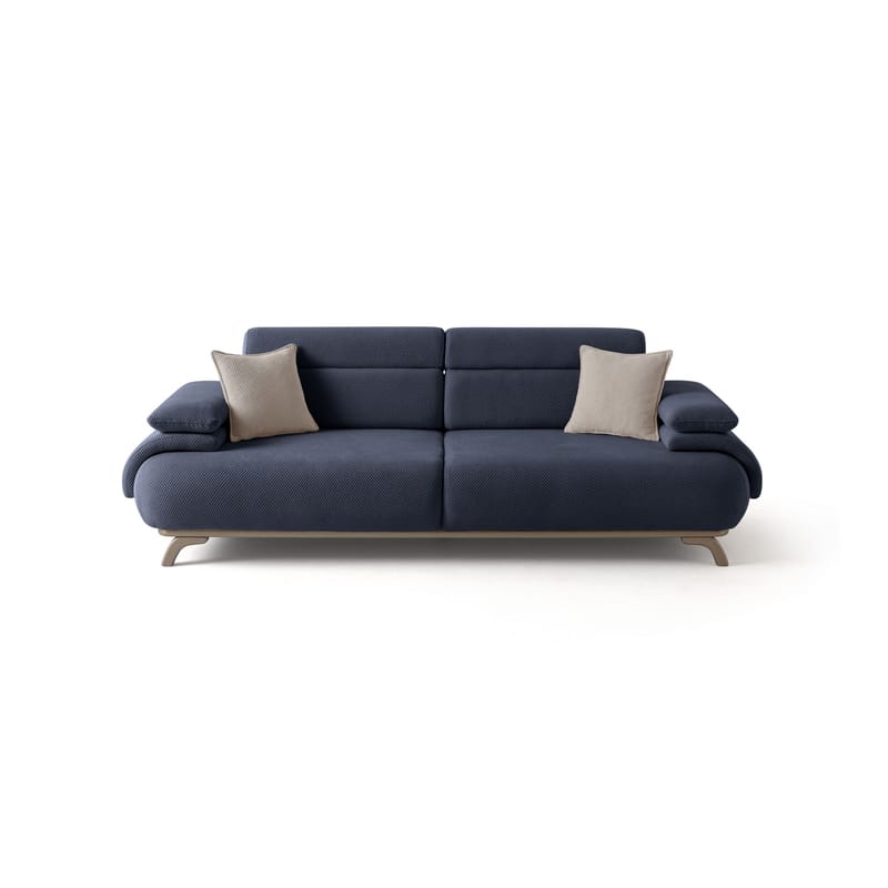 3-istuttava sohva Atelier Del Sofa Bonjo Silver (246 x 81 x 97 cm) Laivastonsininen - Laivastonsininen - Huonekalut - Sohva - 3:n istuttava sohva