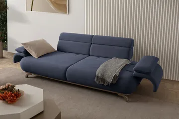 3-istuttava sohva Atelier Del Sofa Bonjo Silver (246 x 81 x 97 cm) Laivastonsininen - Laivastonsininen - Huonekalut - Sohva - 3:n istuttava sohva